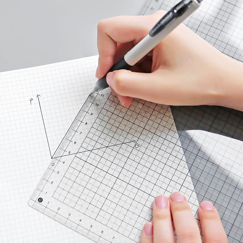 Ruler Set Transparent - Tableau de règle Transparent A4 B5,