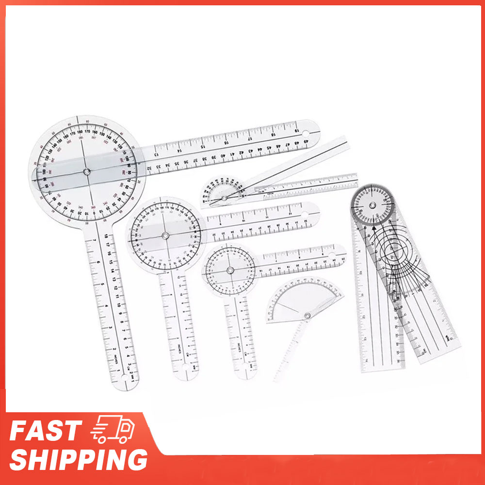 Ruler Set Transparent - Ensemble de goniomètres médicaux en PVC,