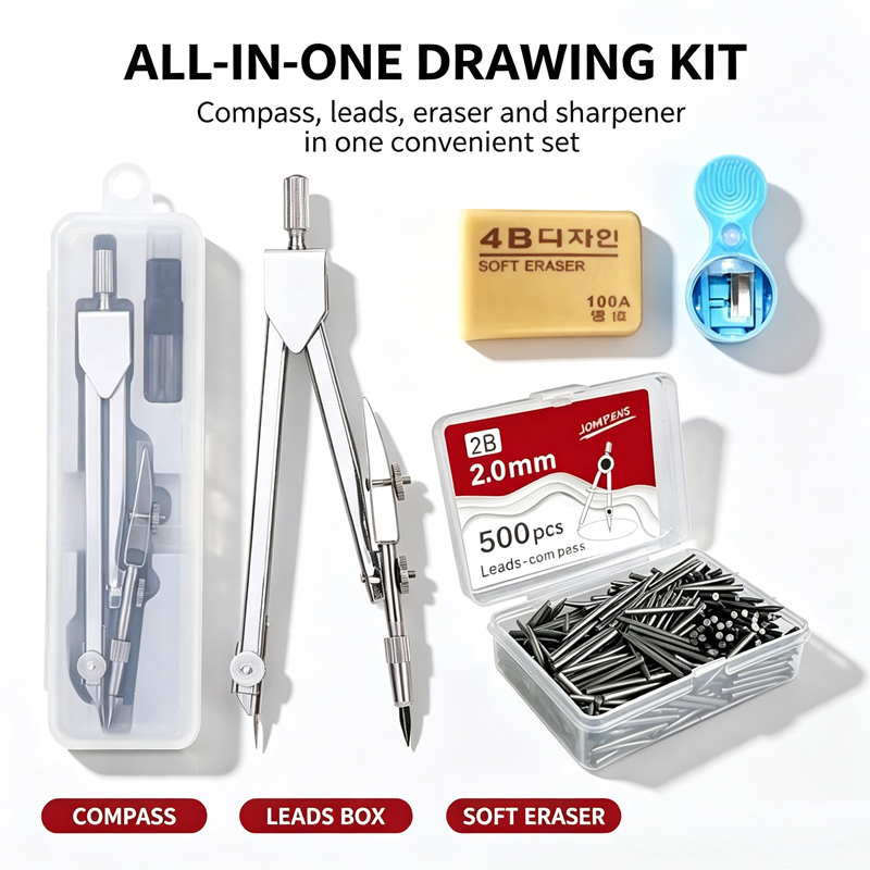 Compass Geometry Set - Ensemble de compas en métal, compas