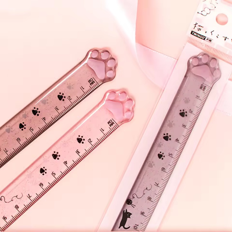 Ruler Set Transparent - Règle en plastique transparente avec motif