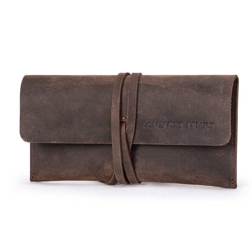 Pen Pouch Roll - Étui à crayons en cuir rétro