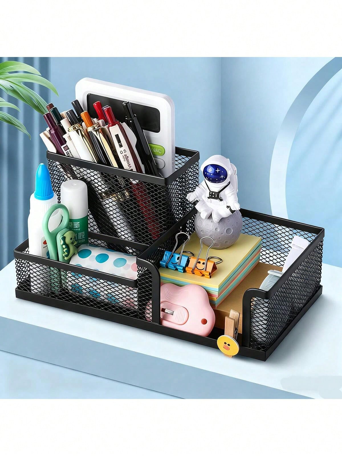 Office Supply Office Stationery Items - Organisateur de bureau en métal noir,