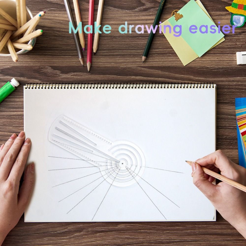 Gabarit de dessin de mandala m - Ruler Set Transparent avis et prix