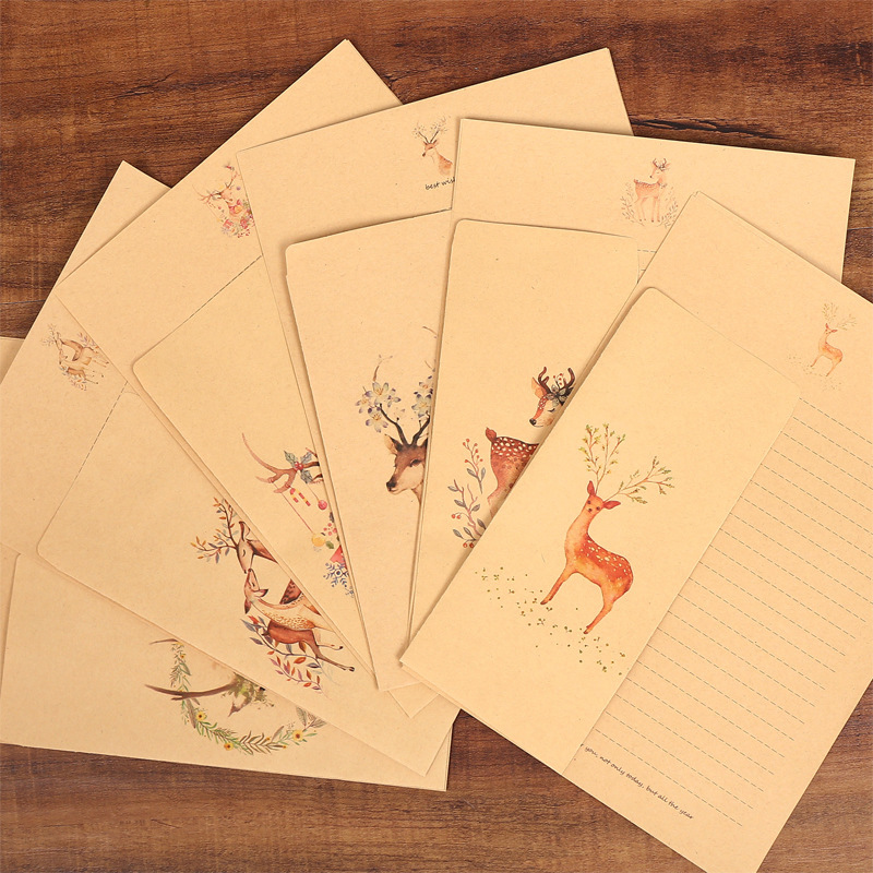 10 enveloppes, 10 feuilles de  - Letter Envelope Kraft avis et prix