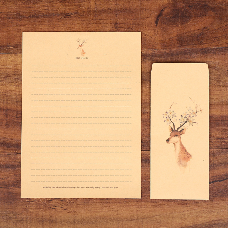 10 enveloppes, 10 feuilles de  - Letter Envelope Kraft avis et prix