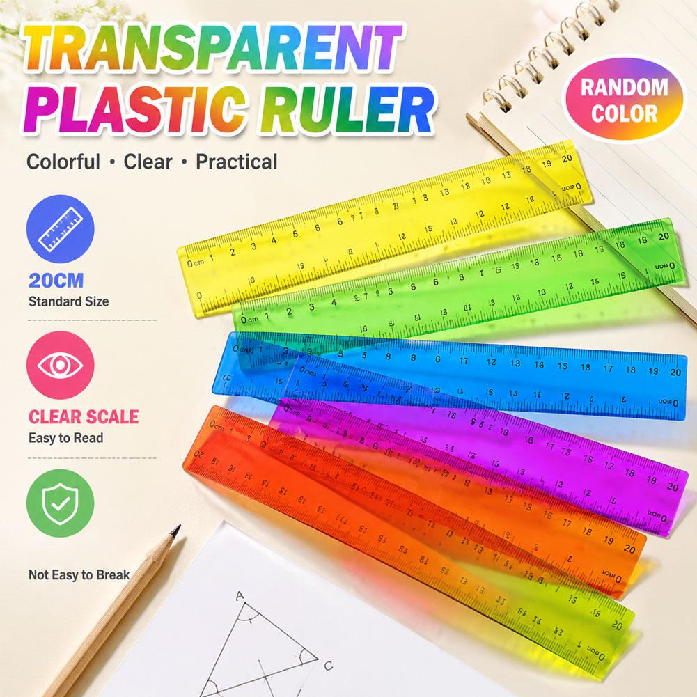 Règle en plastique de couleur  - Ruler Set Transparent avis et prix