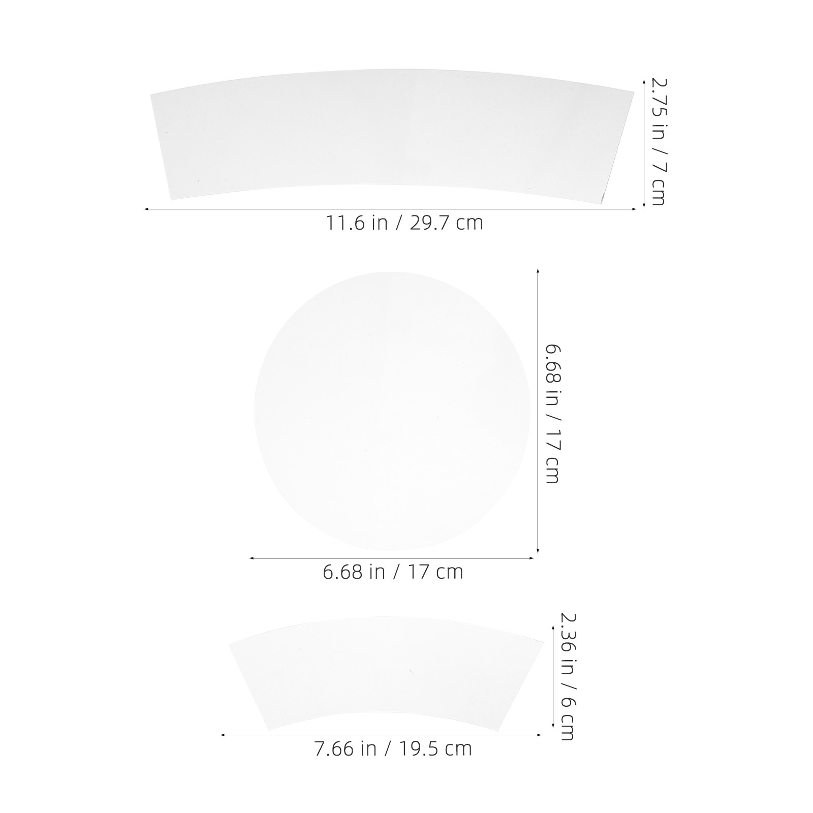 Ensemble de 3 gabarits de cout - Ruler Set Transparent avis et prix