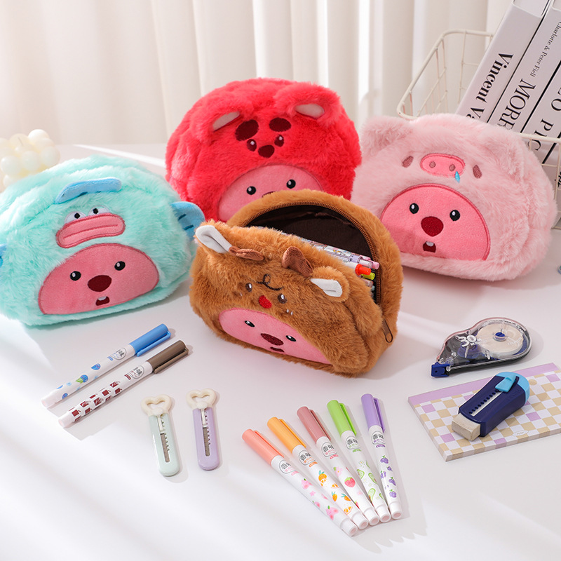 Sac à crayons en peluche de de - Pencil Case Large avis et prix