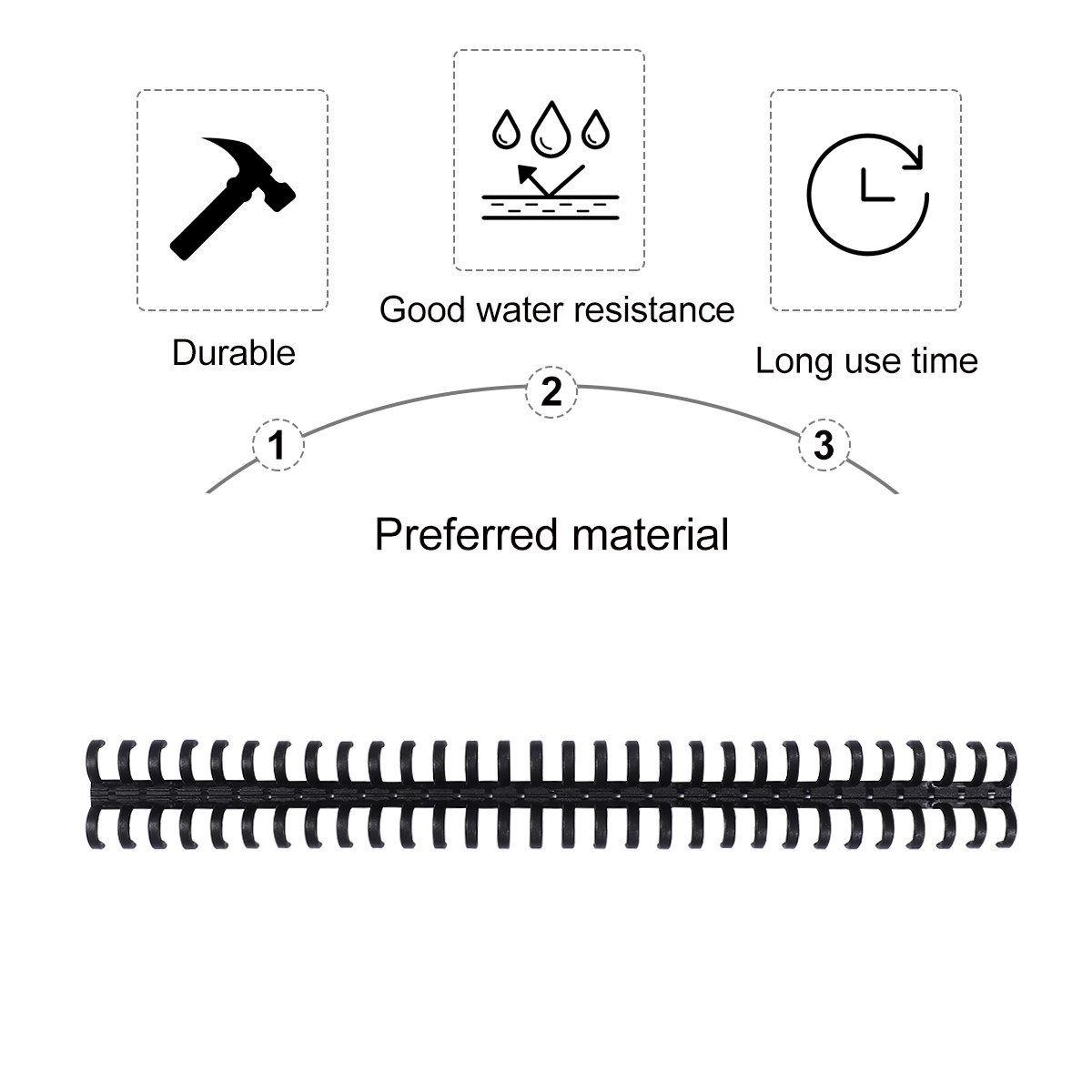 10 pièces, anneaux de reliure  - Binding Comb Plastic avis et prix