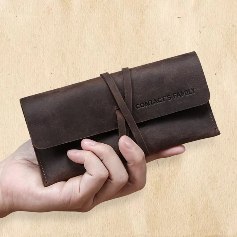 Étui à crayons en cuir rétro a - Pen Pouch Roll avis et prix